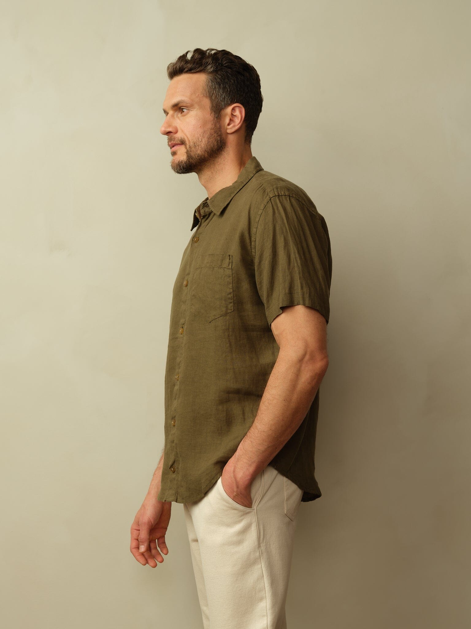 Hudson Shirt in Garment Dyed Linen