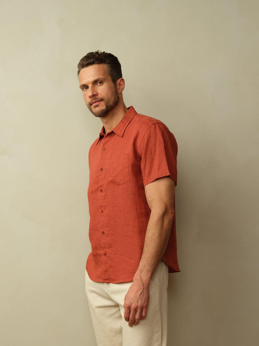 Hudson Shirt in Garment Dyed Linen