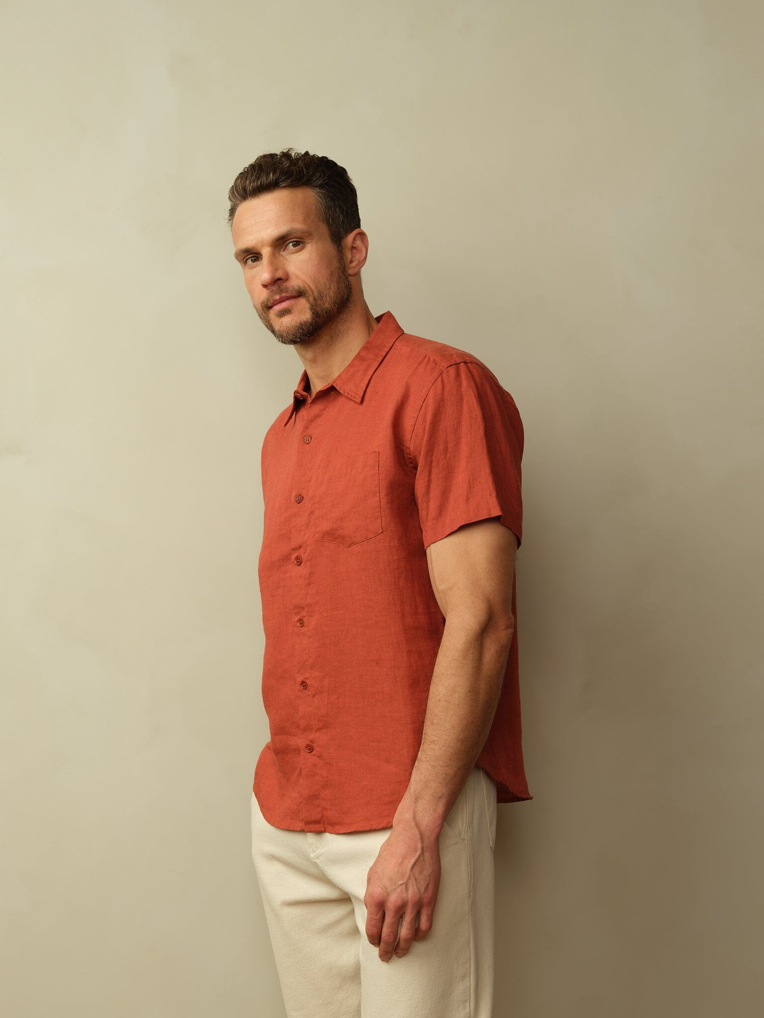 Hudson Shirt in Garment Dyed Linen