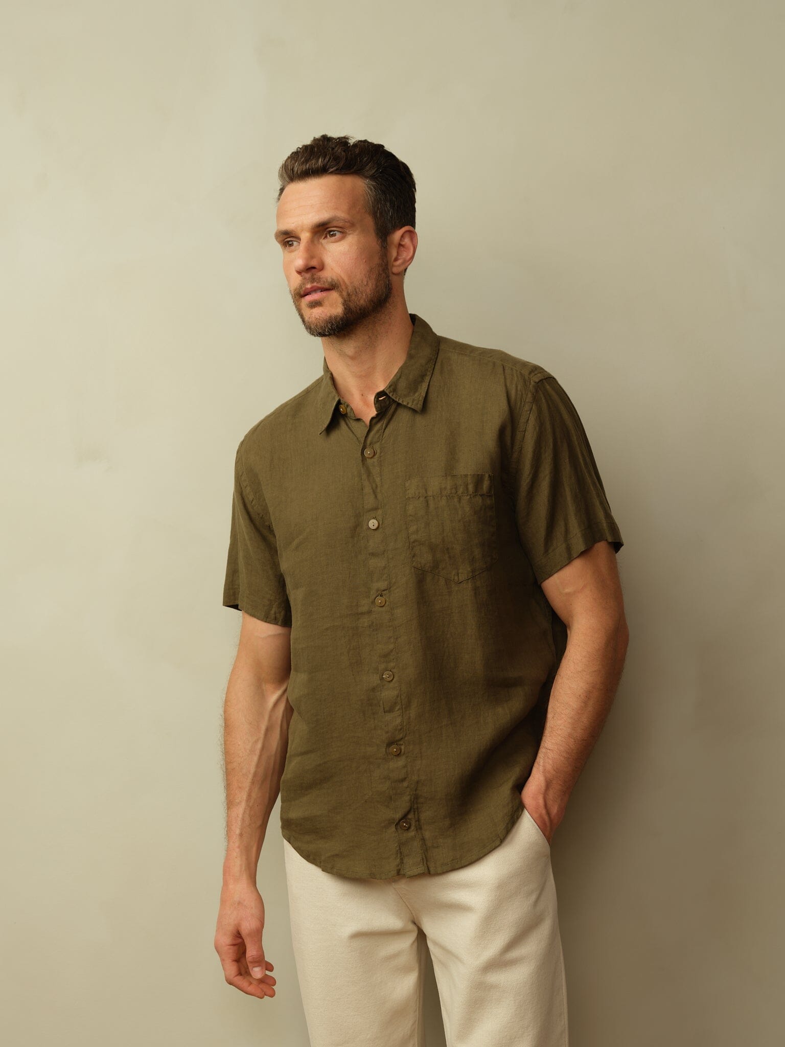 Hudson Shirt in Garment Dyed Linen