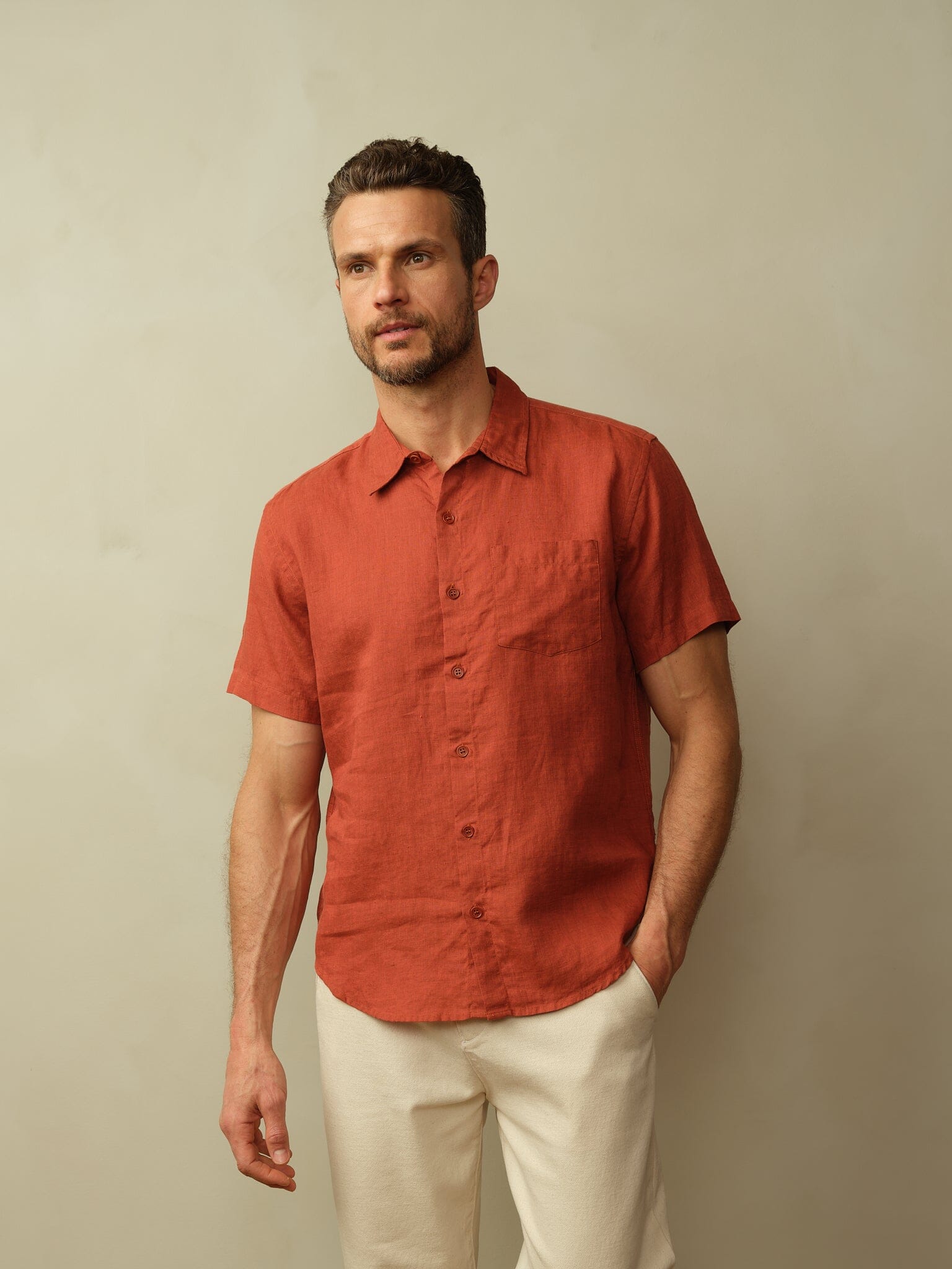 Hudson Shirt in Garment Dyed Linen