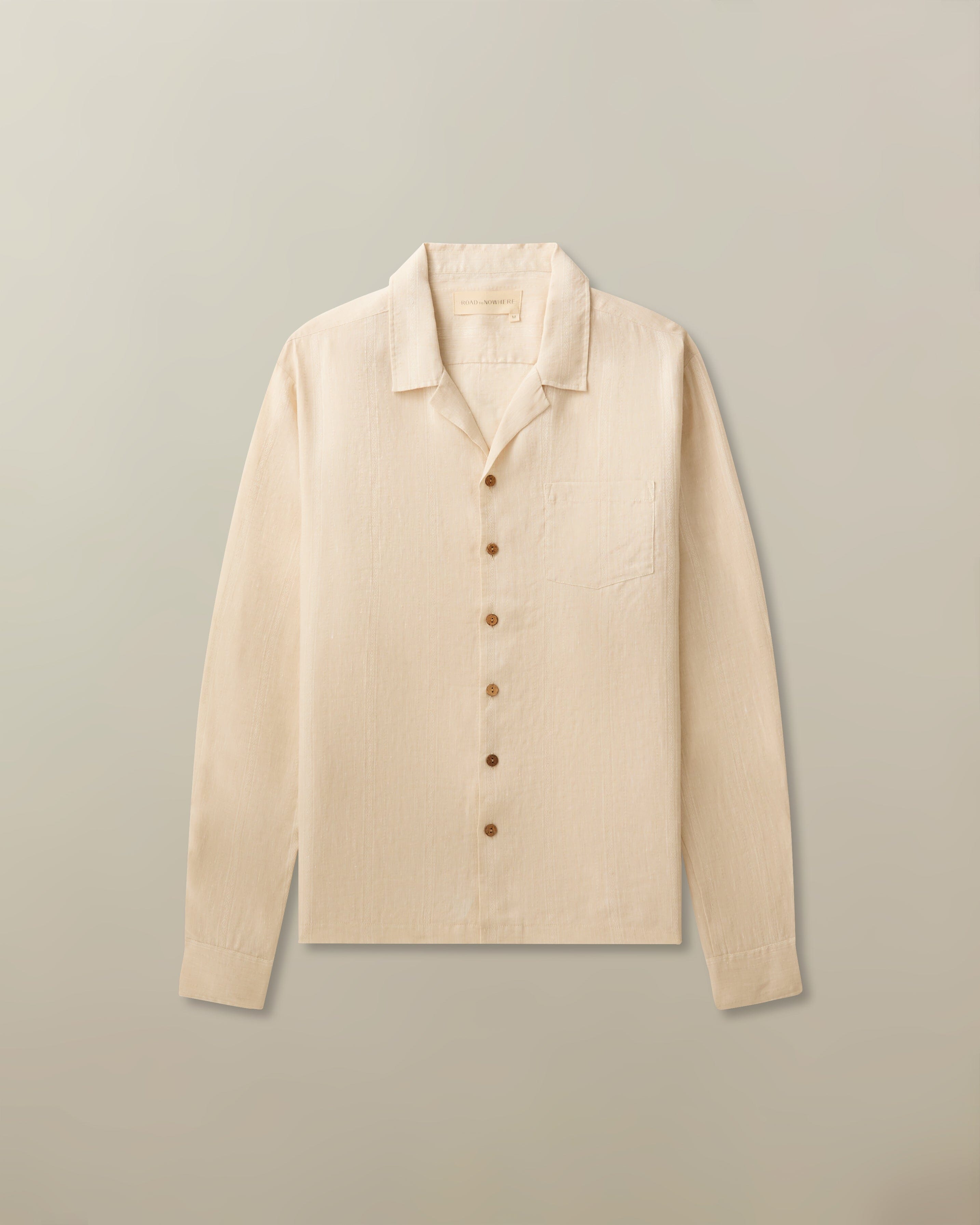 Rio Long Sleeve Shirt in Linen Jacquard
