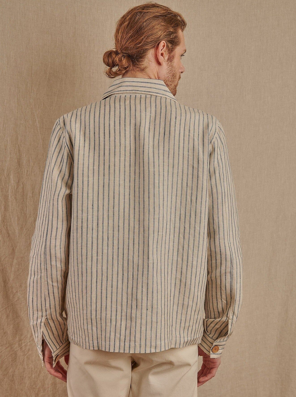 Santos Jacket in Striped Linen