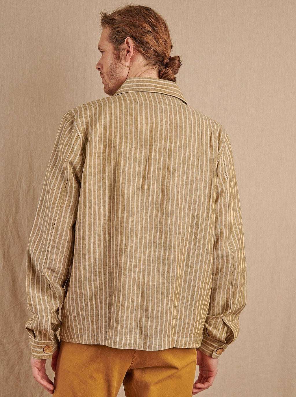 Santos Jacket in Striped Linen