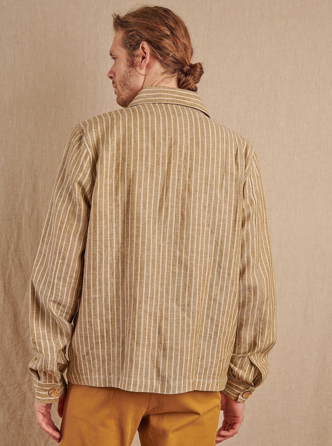 Santos Jacket in Striped Linen