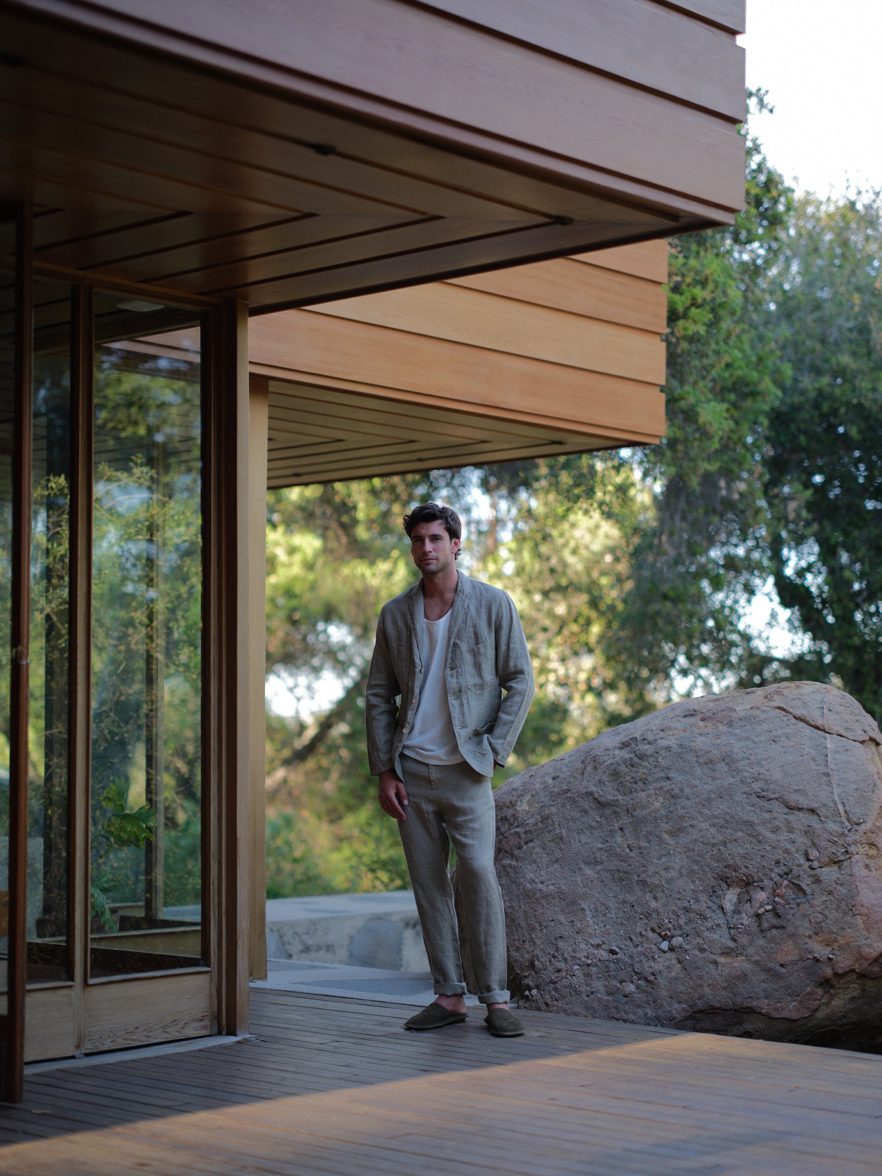 Tonga Trouser in Garment Dyed Linen