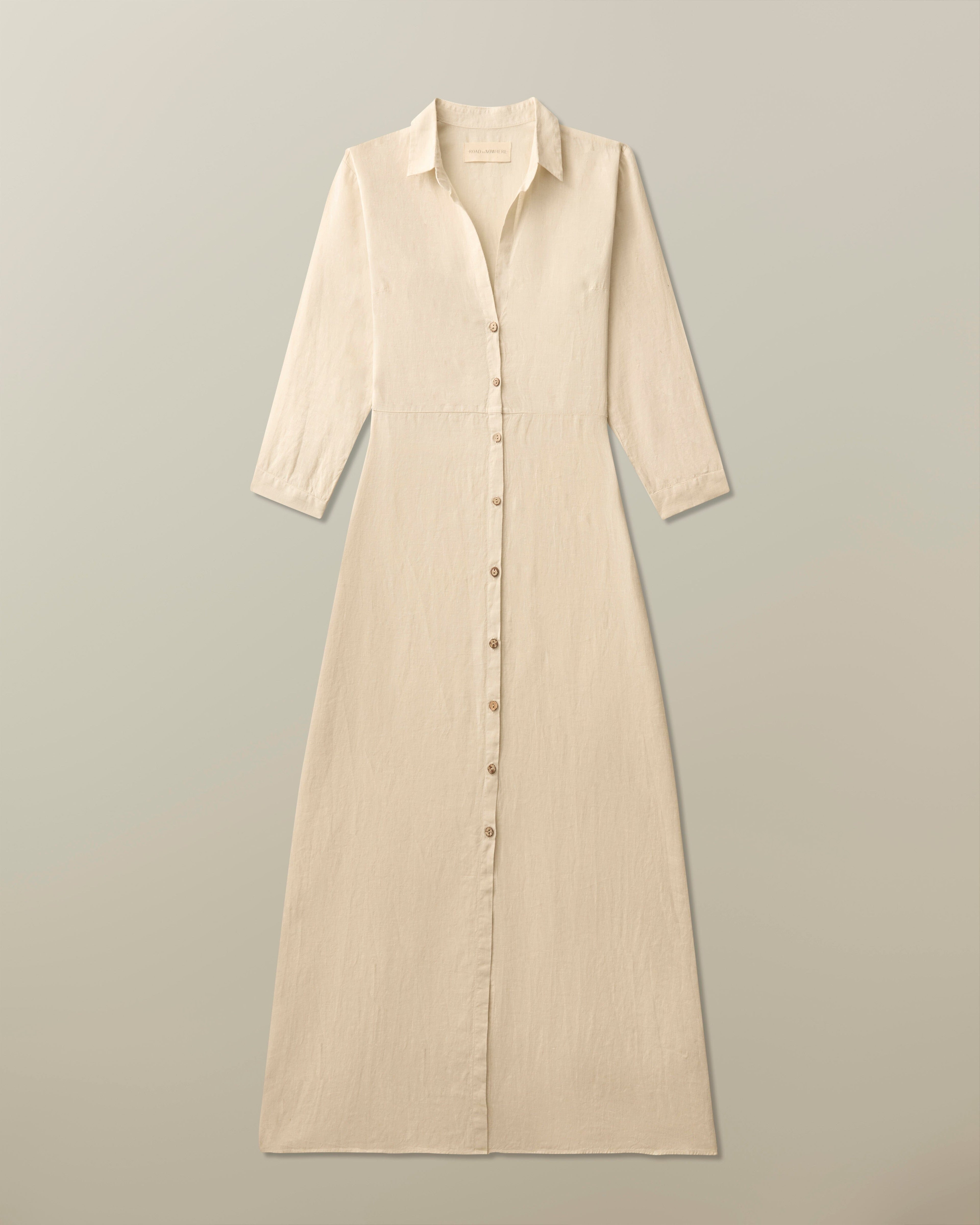 Puglia Dress in Garment Dyed Linen