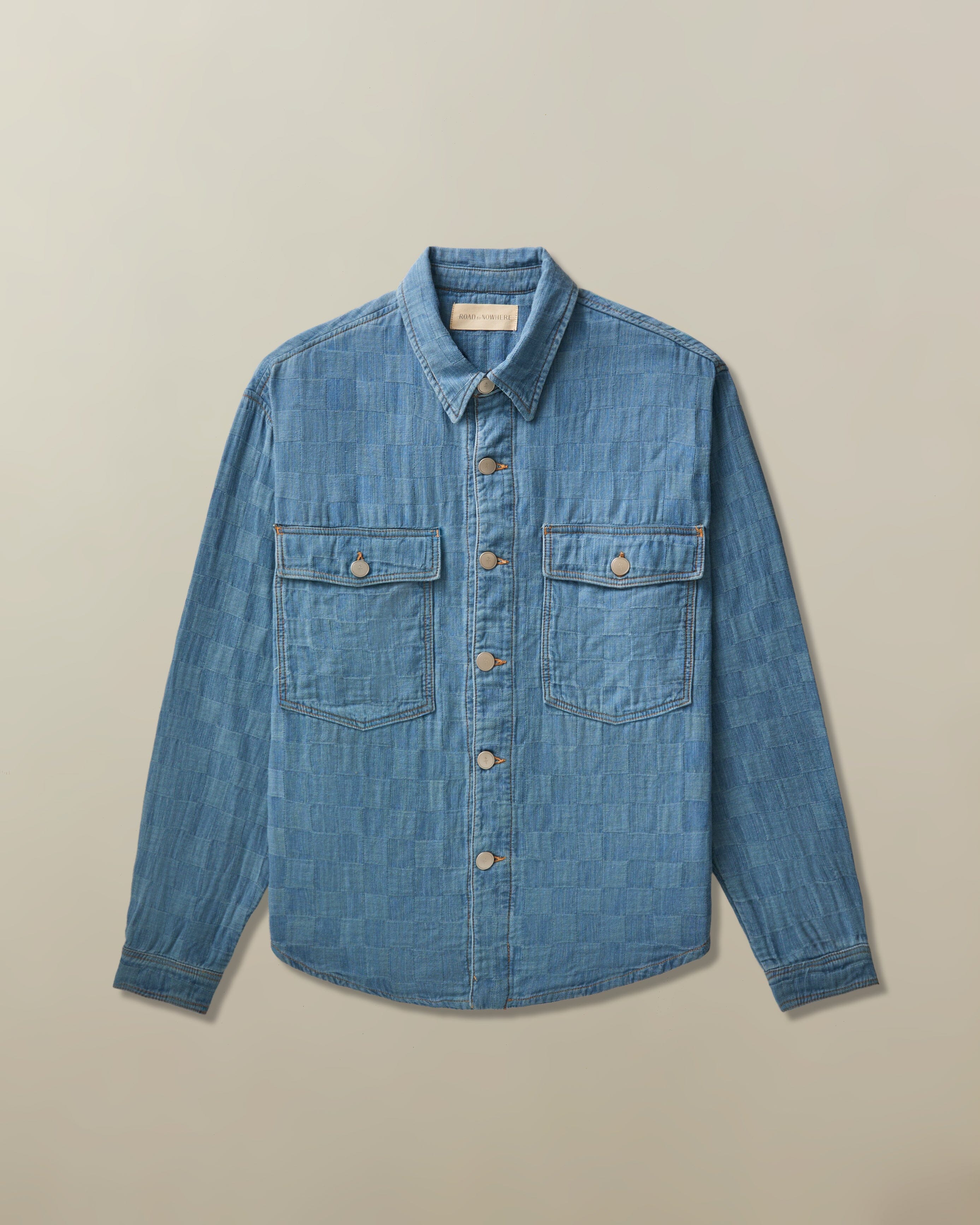 Noah Overshirt in Patchwork Denim