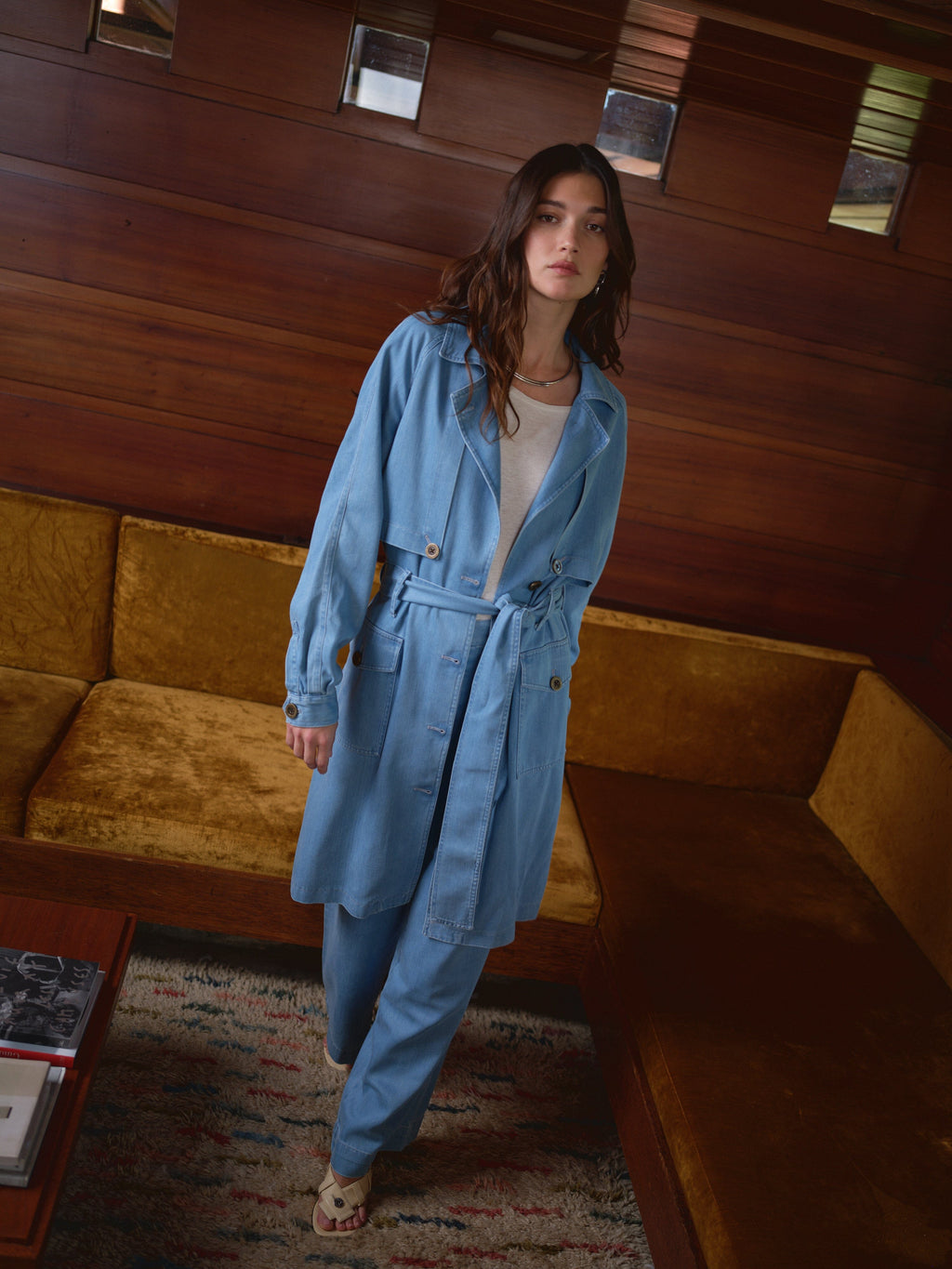 Amelie Trench Coat in Tencel Cotton Blend