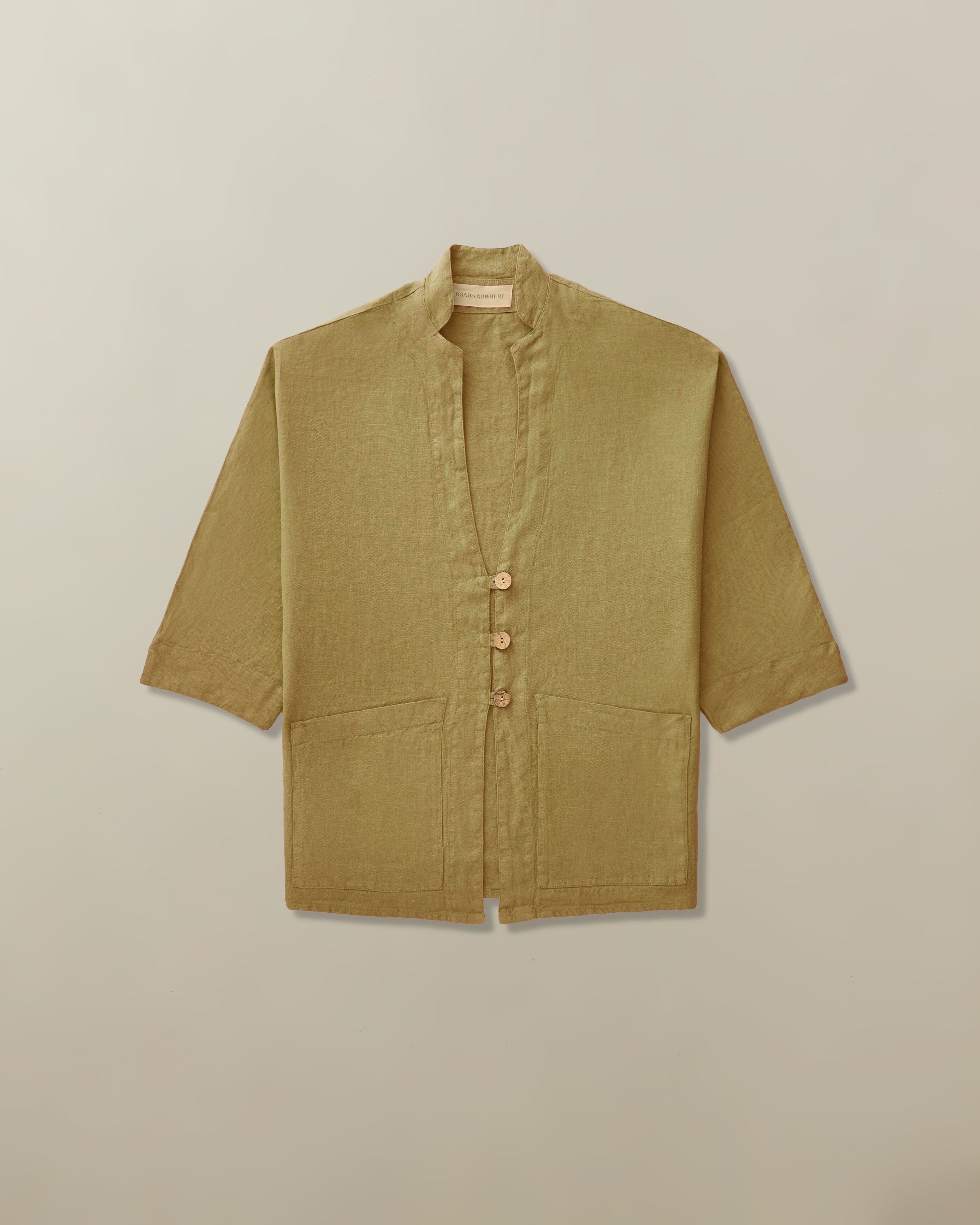 Aoki Jacket in Garment Dyed Linen