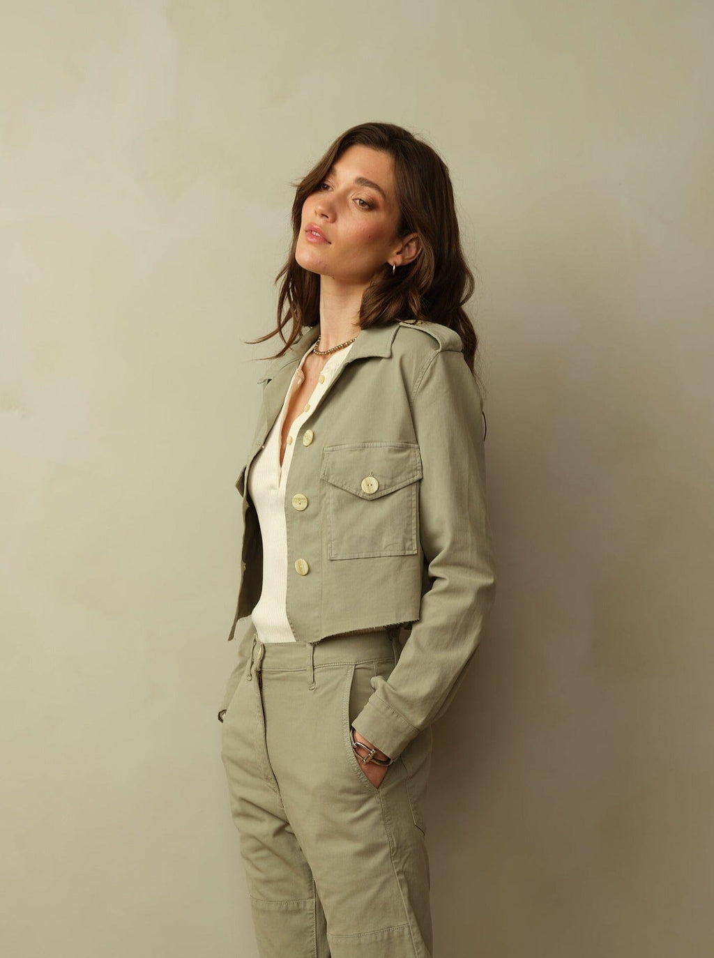 Cropped Blaven Jacket in Japanese Twill