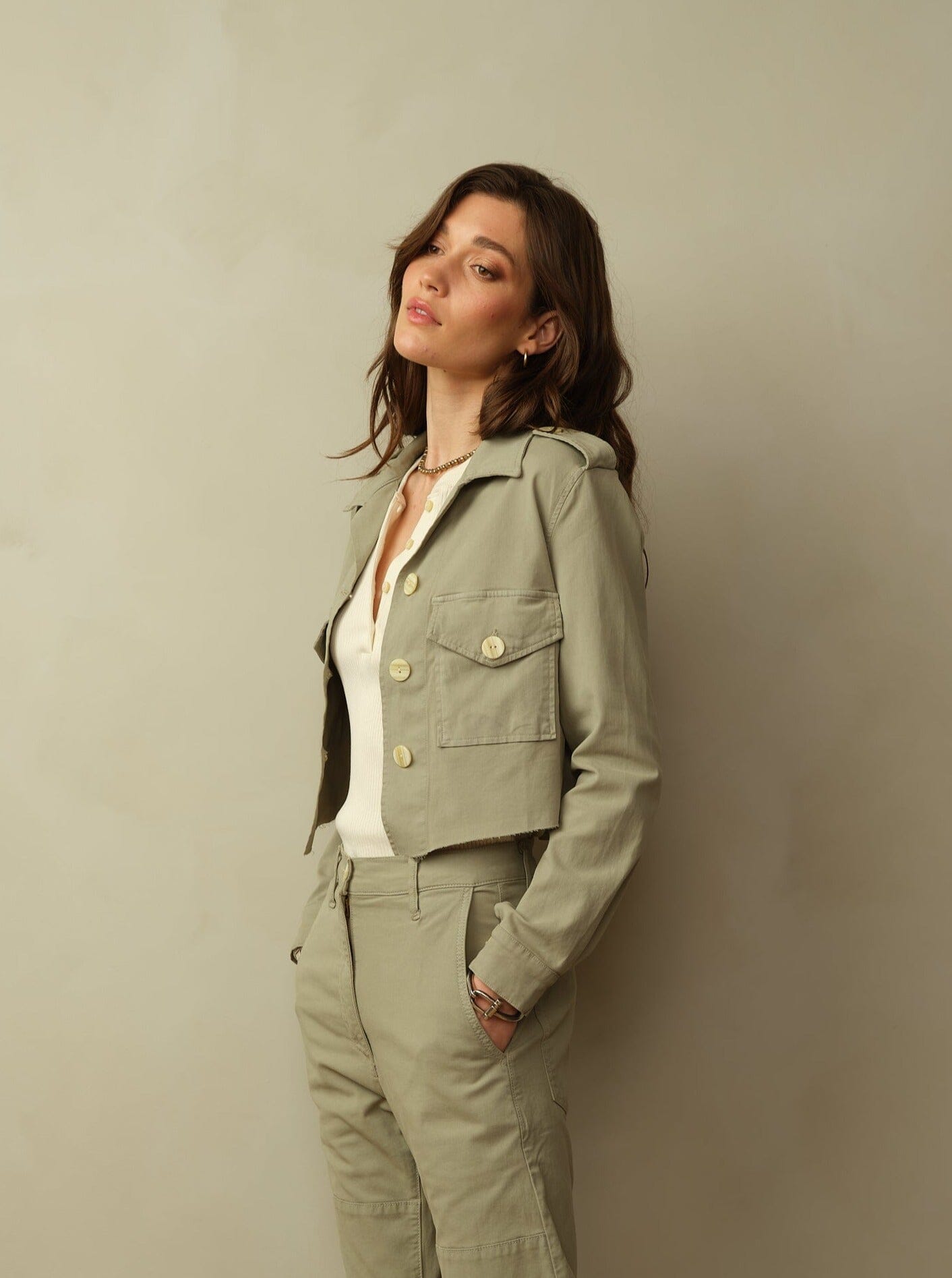 Cropped Blaven Jacket in Japanese Twill