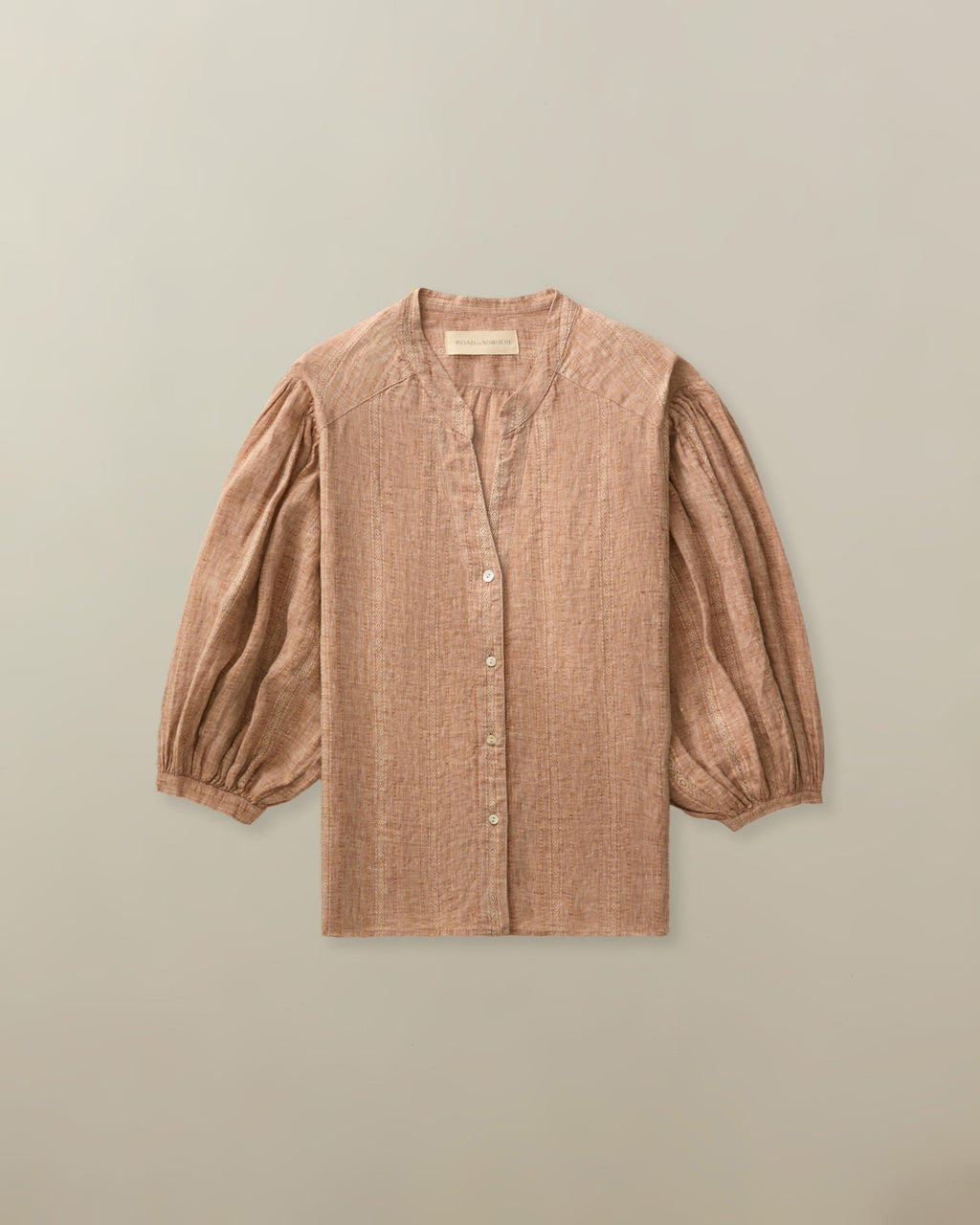 Edith Blouse in Linen Jacquard
