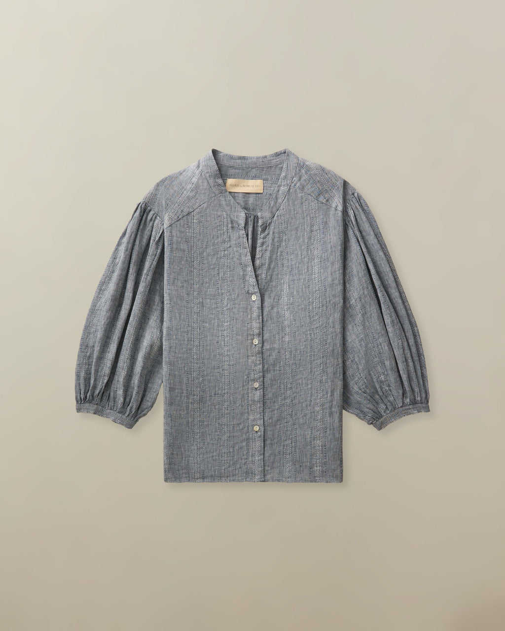 Edith Blouse in Linen Jacquard