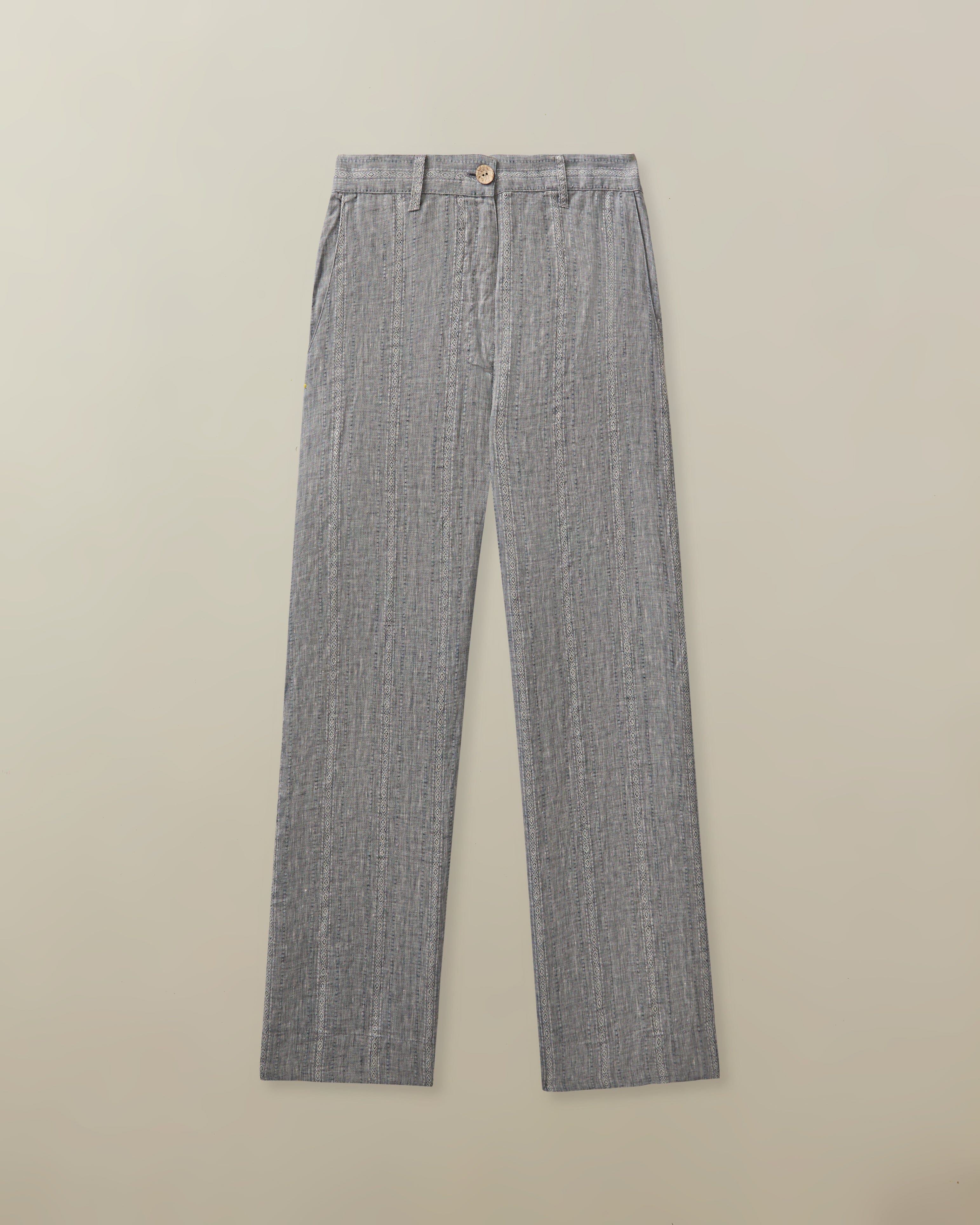 Mallorca Pant in Linen Jacquard