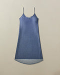 Sonya Slip Dress in Denim Jacquard