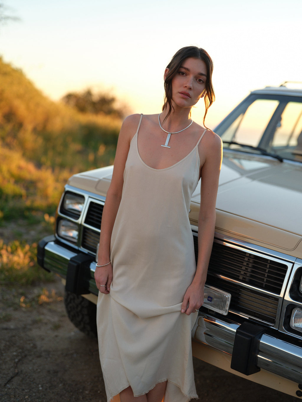 Sonya Slip Dress in Lyocell